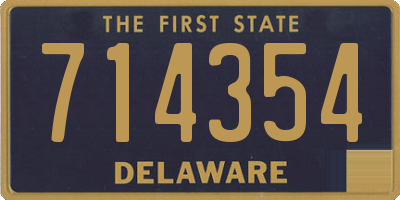 DE license plate 714354