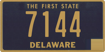 DE license plate 7144