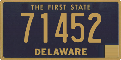 DE license plate 71452