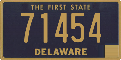 DE license plate 71454