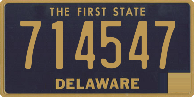 DE license plate 714547