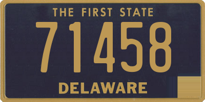 DE license plate 71458
