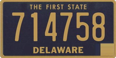 DE license plate 714758