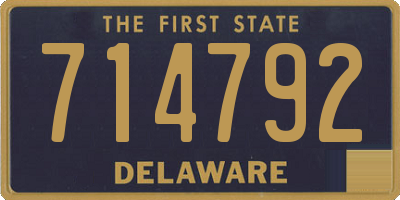 DE license plate 714792