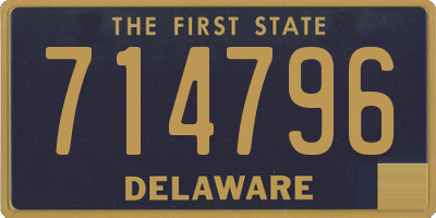 DE license plate 714796