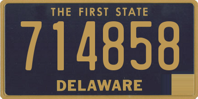 DE license plate 714858
