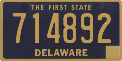 DE license plate 714892