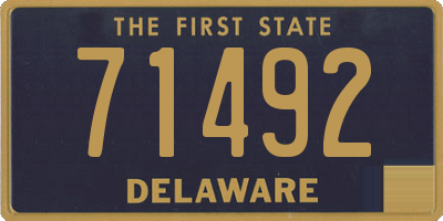 DE license plate 71492