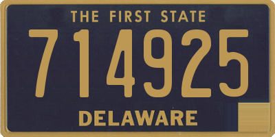 DE license plate 714925
