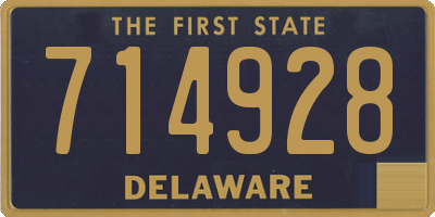 DE license plate 714928