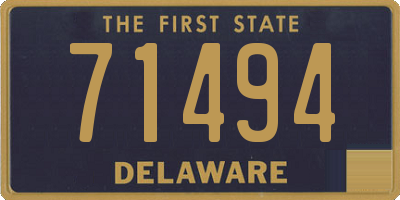 DE license plate 71494