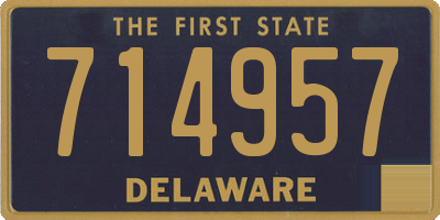 DE license plate 714957