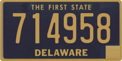 DE license plate 714958
