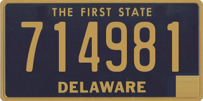 DE license plate 714981