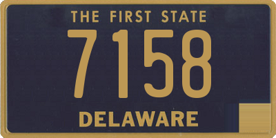 DE license plate 7158