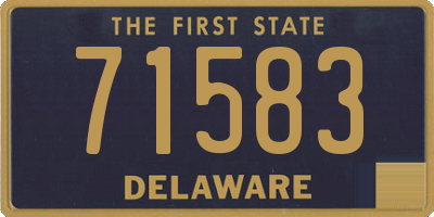 DE license plate 71583