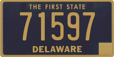 DE license plate 71597