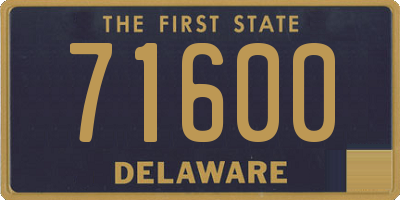 DE license plate 71600