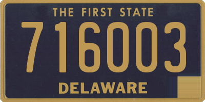 DE license plate 716003