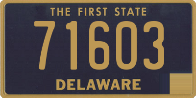 DE license plate 71603
