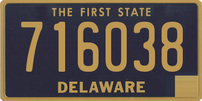 DE license plate 716038