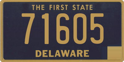 DE license plate 71605