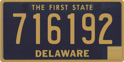 DE license plate 716192