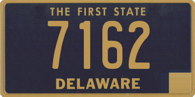 DE license plate 7162