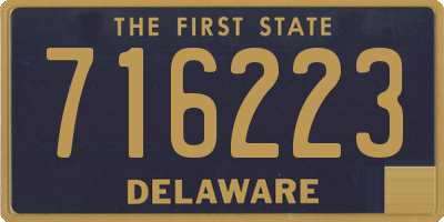DE license plate 716223