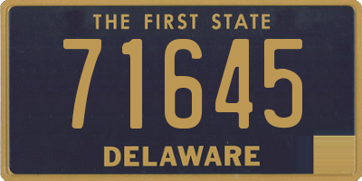 DE license plate 71645