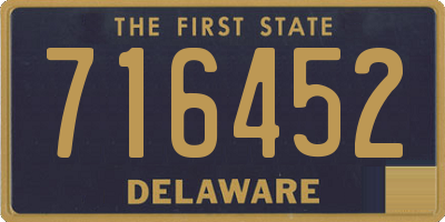 DE license plate 716452