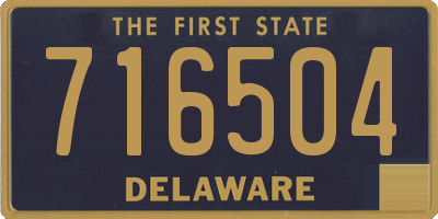 DE license plate 716504