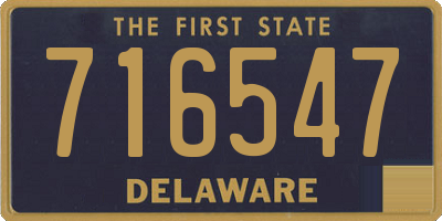 DE license plate 716547