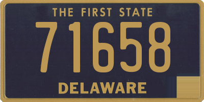 DE license plate 71658