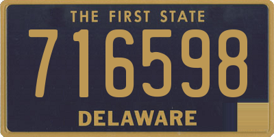 DE license plate 716598
