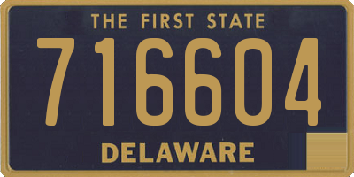 DE license plate 716604