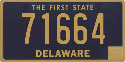 DE license plate 71664