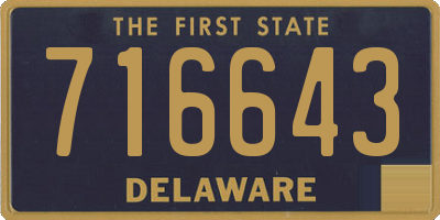DE license plate 716643