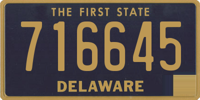 DE license plate 716645