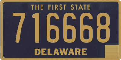 DE license plate 716668