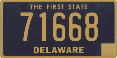 DE license plate 71668