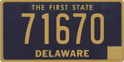 DE license plate 71670