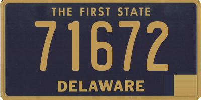 DE license plate 71672