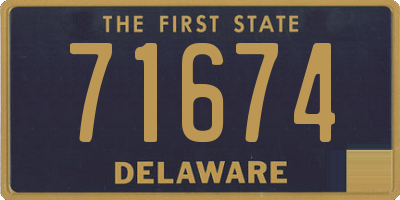 DE license plate 71674