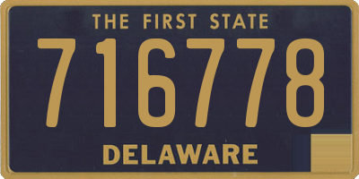 DE license plate 716778