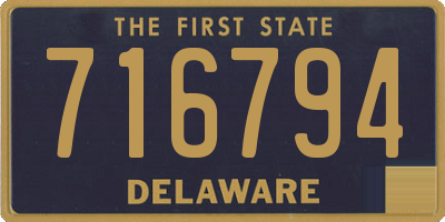 DE license plate 716794