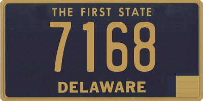 DE license plate 7168