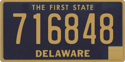 DE license plate 716848
