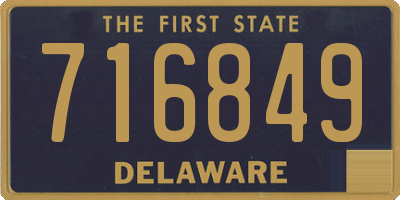 DE license plate 716849