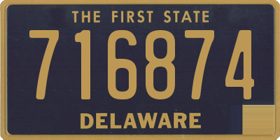 DE license plate 716874